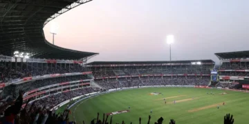 a rare moment in cricket history where an australian batsman scored five runs without hitting a boundary just by running fast.