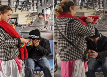 viral news from indian railways as a transgender woman helps a crying young man on a train, winning hearts on social media.