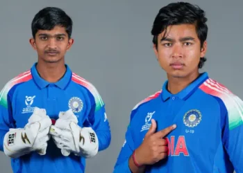 u19 world cup match: abhignan kundu and vaibhav suryavanshi shine as india post 238 runs against bangladesh.