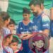 a young boy who looks exactly like virat kohli was spotted among fans in vadodara. photos and videos of mini kohli are now going viral.