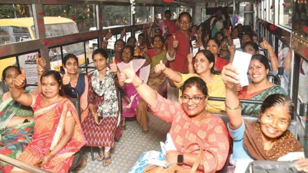 Women free bus travel Andhra Pradesh records 47 crore trips with ₹1,660 crore subsidy. Women passengers rise to 65%; Cabinet clears free travel for disabled.