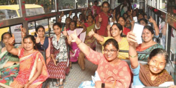 Women free bus travel Andhra Pradesh records 47 crore trips with ₹1,660 crore subsidy. Women passengers rise to 65%; Cabinet clears free travel for disabled.