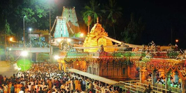 Devotees gather at Srisailam temple for Maha Shivaratri Brahmotsavams