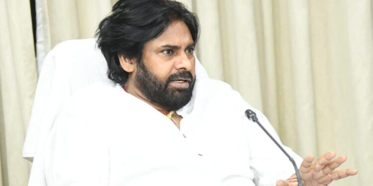 Deputy CM Pawan Kalyan speaking at governance review meeting in Amaravati