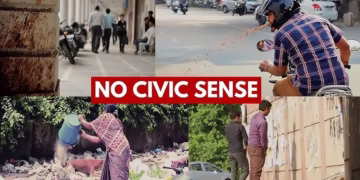 Public infrastructure and civic behavior contrast in Indian cities