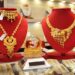Gold and silver jewellery displayed in Hyderabad bullion market gold price today