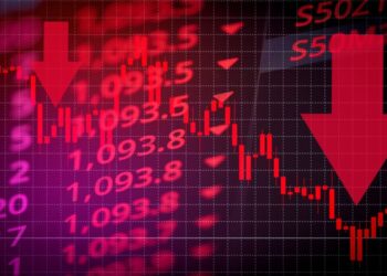 Indian stock market crash with Sensex and Nifty falling