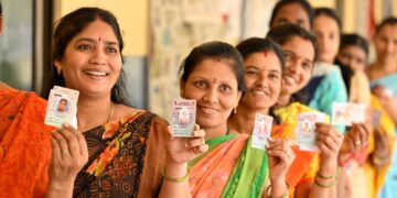 Telangana municipal polling 2026 voters casting ballots