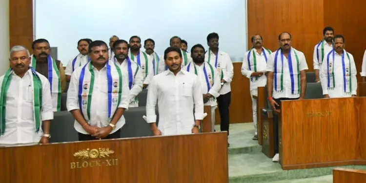 Governor Abdul Nazeer addressing Andhra Pradesh Assembly during Budget Session