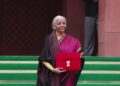 Nirmala Sitharaman presenting Youth Power Budget in Parliament