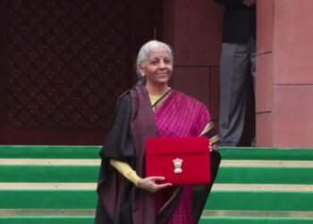 Nirmala Sitharaman presenting Youth Power Budget in Parliament
