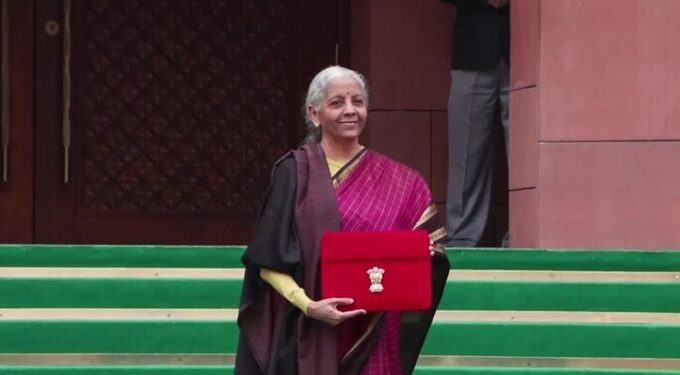 Nirmala Sitharaman presenting Youth Power Budget in Parliament