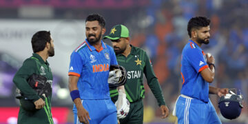 India and Pakistan cricket teams at T20 World Cup 2026 in Colombo