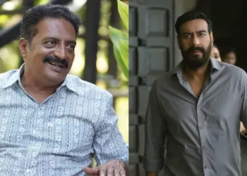 Prakash Raj with Ajay Devgn on Drishyam 3 set