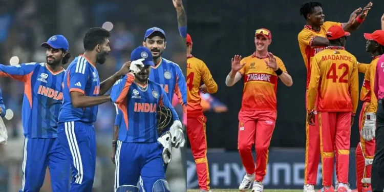 India vs Zimbabwe T20 World Cup match where India secured 72-run victory