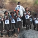 Tribal children protesting for road access in Vizianagaram