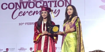 Sreeleela in graduation gown holding MBBS certificate