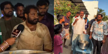 Kurnool street vendor at Medaram Jatara receiving support