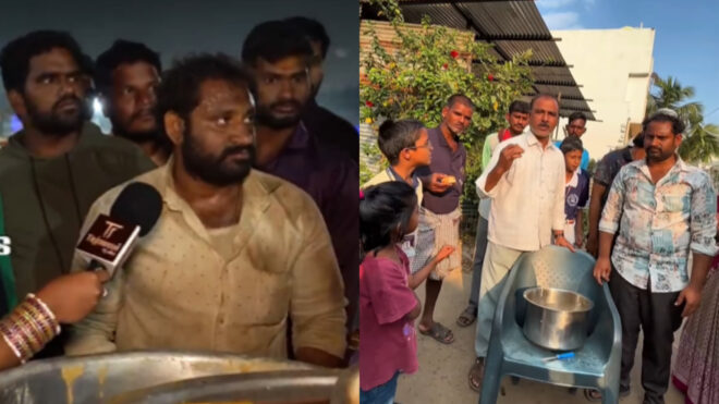 Kurnool street vendor at Medaram Jatara receiving support