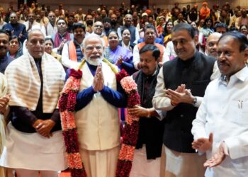 PM Modi addresses NDA parliamentary party meeting in New Delhi
