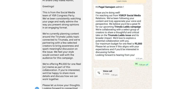 Allegations of influencers paid to target Heritage and TDP