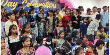 Twins celebrating World Twins Day in Tirupati