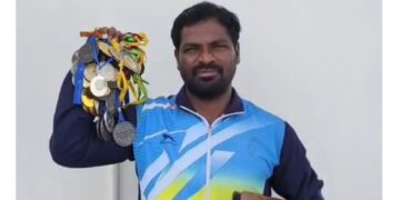 Moulaali Saab Anantapur national athlete running on track