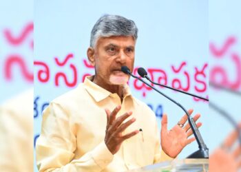 Chandrababu Naidu addressing officials during Amaravati review meeting
