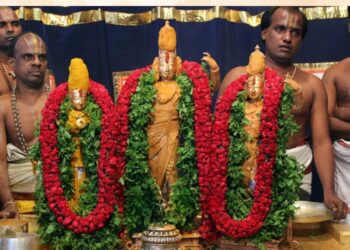Devotees at Sri Kodandarama Swamy Temple Brahmotsavams Tirupati