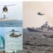 MiG-29 jets and naval helicopters at Fleet Review 2026 in Visakhapatnam