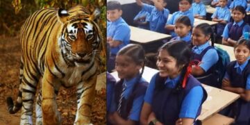 schools closed after tiger sighting near rajamahendravaram rural
