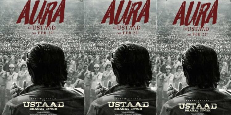 Pawan Kalyan in Ustaad Bhagat Singh Aura song poster