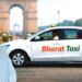 Union Home Minister Amit Shah launching Bharat Taxi app with drivers and officials