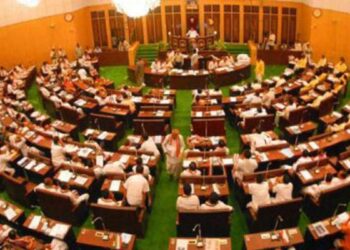 Andhra Pradesh Assembly building with lawmakers preparing for 2026-27 budget session