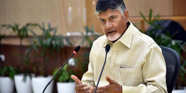 Chandrababu Naidu presenting Andhra Pradesh growth roadmap