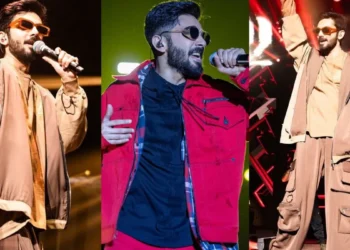 Anirudh Ravichander performing live at Hyderabad XV Tour concert