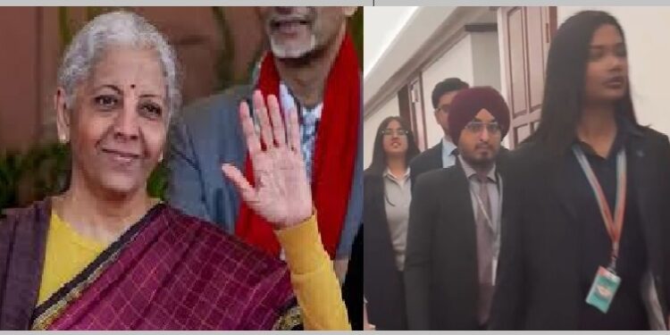 students witnessing union budget from lok sabha gallery