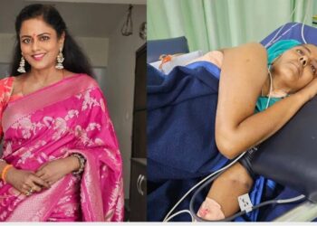 Portrait of actress Vahini smiling in a film or TV role