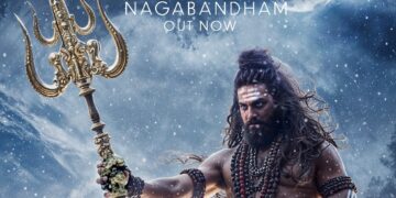 Nagabandham teaser poster featuring Virat Karna and Nabha Natesh