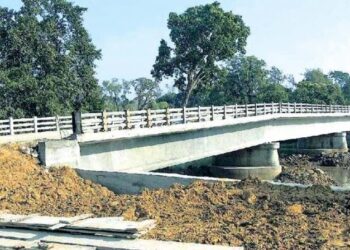 Vashishta River bridge under construction connecting island villages in Ambedkar Konaseema