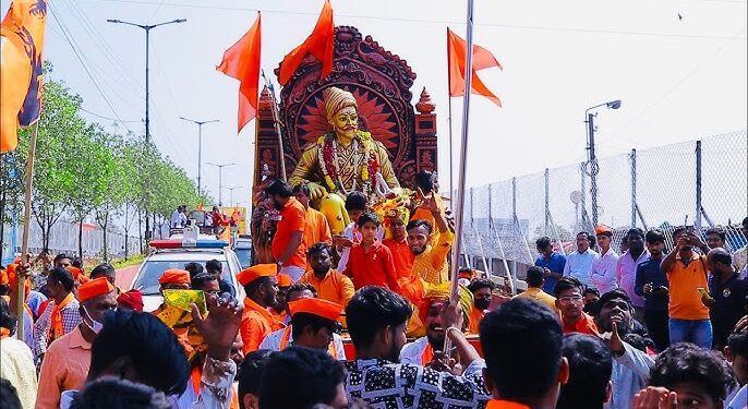 Shivaji Shobha Yatra procession in Palamaner town
