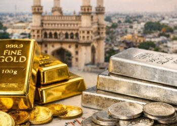 Gold and silver prices increase in Hyderabad bullion market