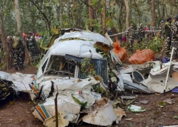 Redbird Airways air ambulance crash site in Chatra forest, Jharkhand