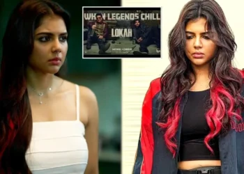 Tovino Thomas and Kalyani Priyadarshan in Lokah Chapter 2 poster