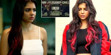 Tovino Thomas and Kalyani Priyadarshan in Lokah Chapter 2 poster