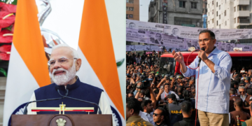 Tarique Rahman addressing supporters after BNP election victory