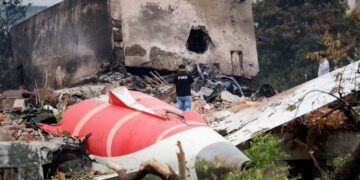 Air India Flight 171 Boeing 787 crash site in Ahmedabad