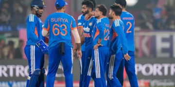 Team India players discussing playing XI changes before Zimbabwe match