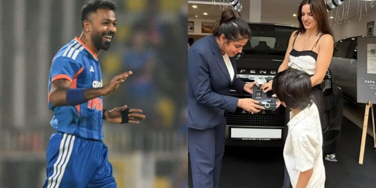 Hardik Pandya gifting Land Rover to son Agastya