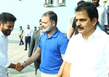 Rahul Gandhi addressing PAC members in Telangana